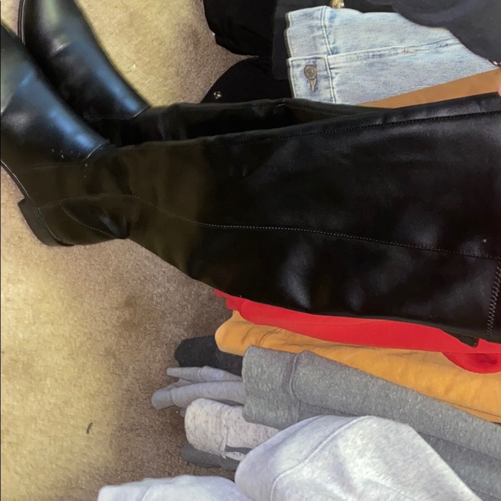 Tall black boots